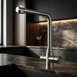 Aquanello Limpia RVS 3-weg Keukenkraan met  Gefilterd Water SS-1600-LP